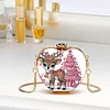 Elk DIY Diamond Painting Shoulder Bag for Coins Lipstick Earphones Gifts