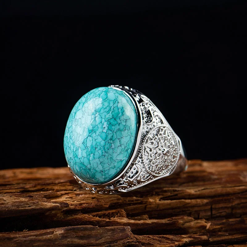 Turquoise White Copper Purification Ring