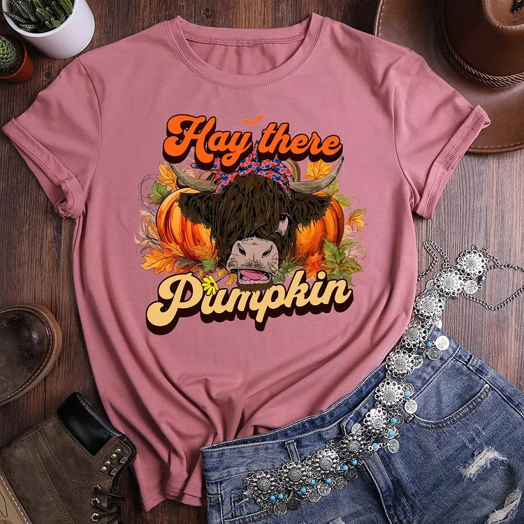 hey there pumpkin Round Neck T-shirt-0020959