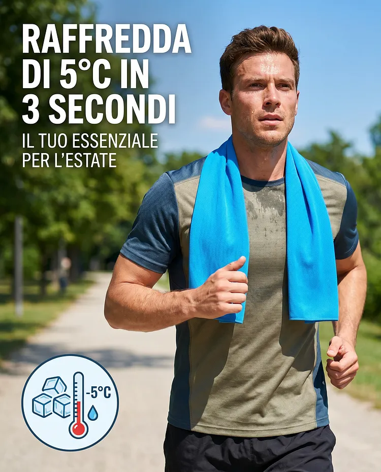 Asciugamano rinfrescante e altamente assorbente, perfetto da usare sempre e ovunque!