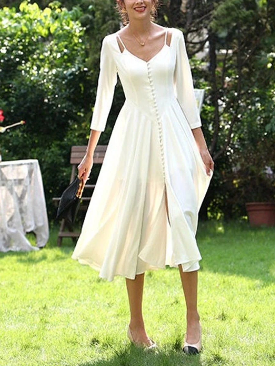 White Design Dress