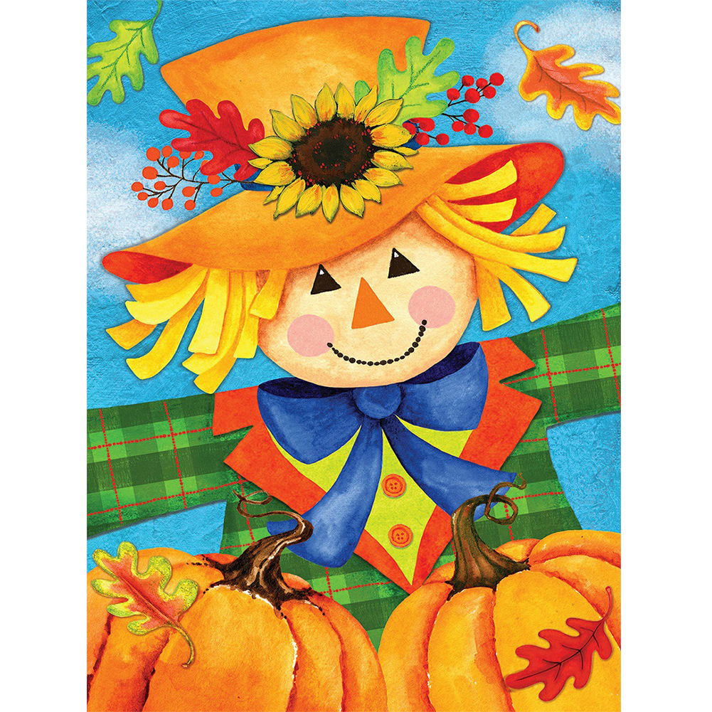 

Pumpkin Scarecrow - Round Drill Diamond Painting - 30*40CM, 501 Original