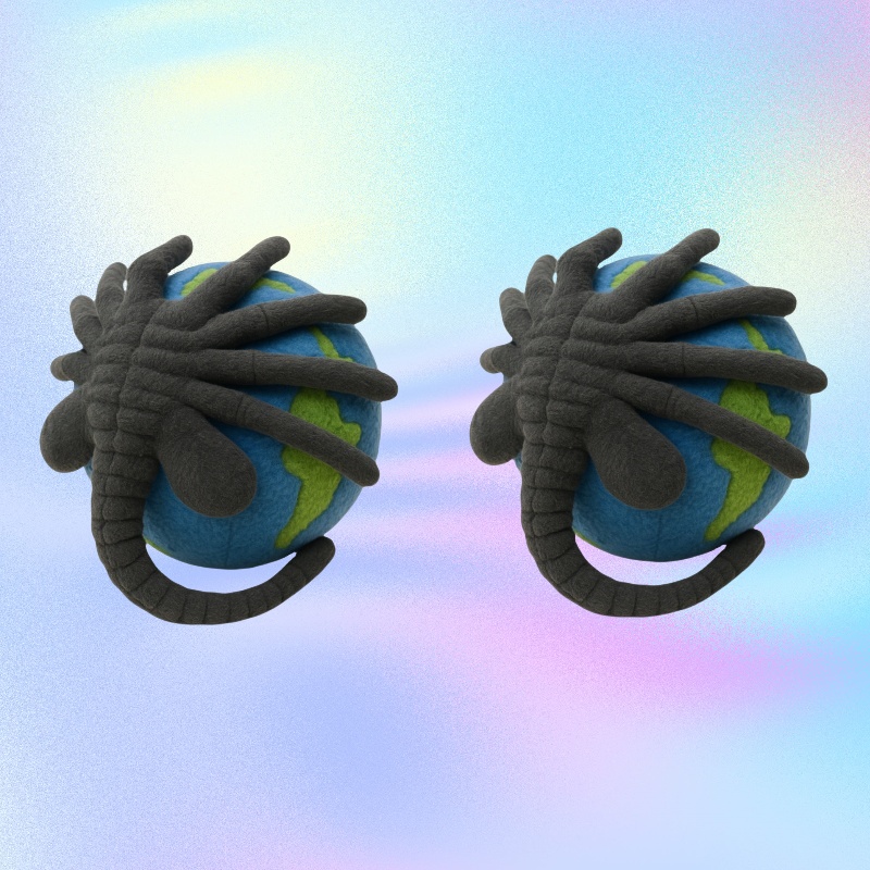 alien earth toy 2pcs