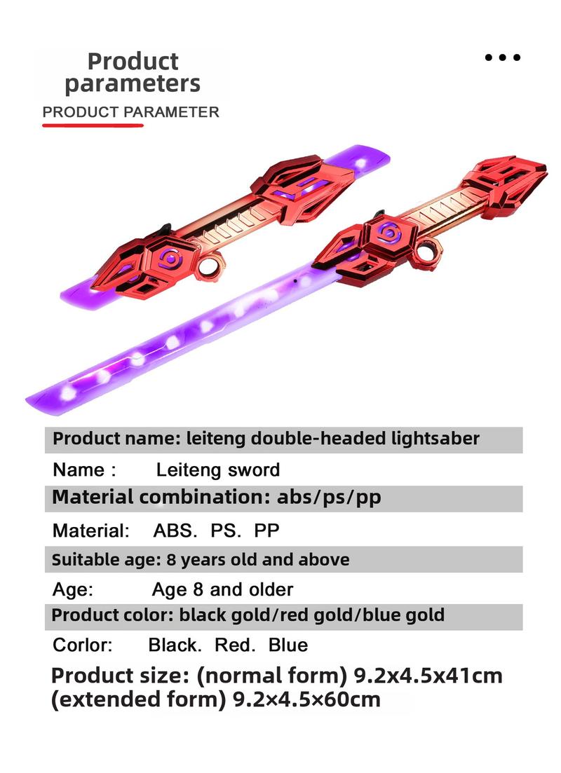 Product Introduction of New Leiteng Sound and Light Sword Cool Double-Headed Finger Rotating Laser Sword Telescopic Flash Blade Children's Luminous Toys 10