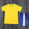 1998 Retro Brazil Home Football Shirt 1:1 Thai Quality Kids Size