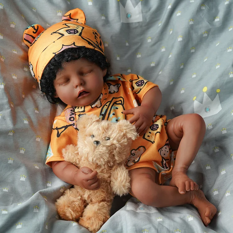Babeside Sleeping Reborn Baby Twinnie 17" African American Little Infant Girl Healing of the Heart