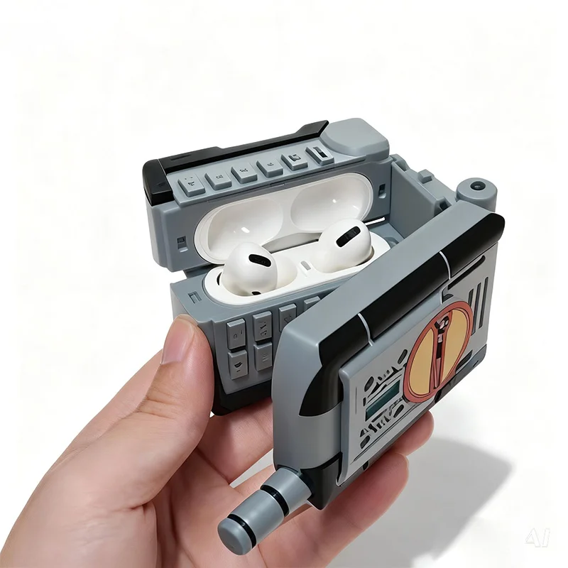 その他 AirPods Pro Retro 555‑Style Phone Shaped AirPods Case – 3D Printed Multi‑Color