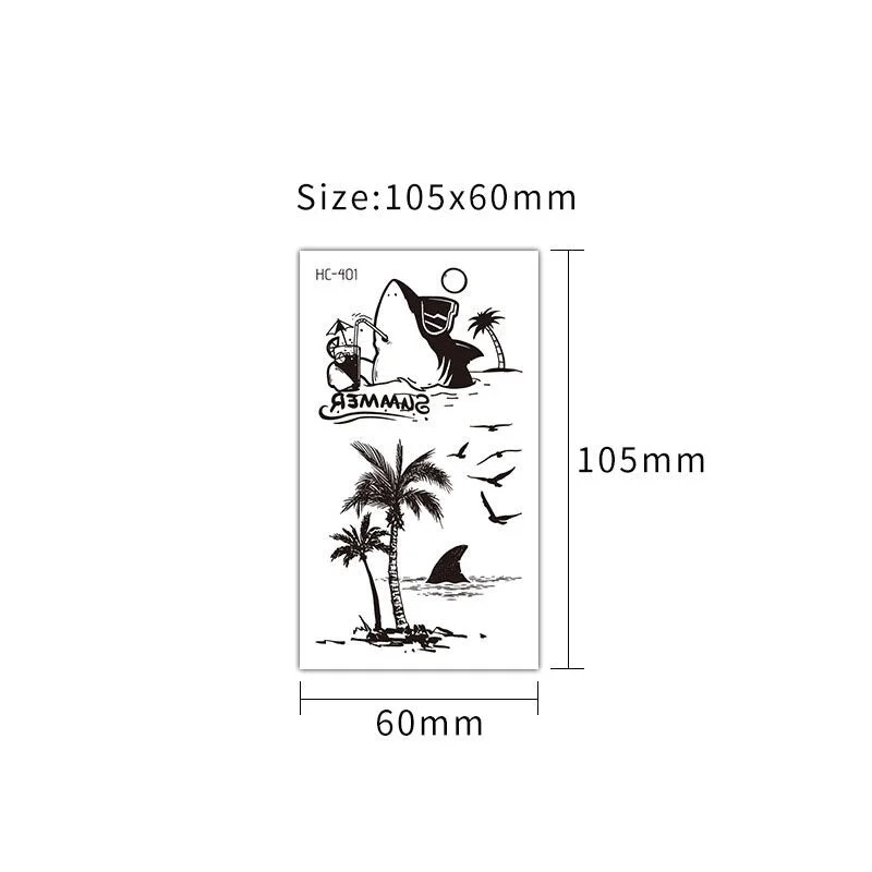 5Pcs/Set Feather Bird Element Pattern Dandelion Temporary Tattoo Sticker Fake Tattoos for Women Men Body Makeup Waterproof