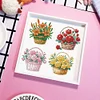 (US Local)6pcs/set DIY Diamond Painting Fridge Magnetic Sticker Kits (Flower Basket)