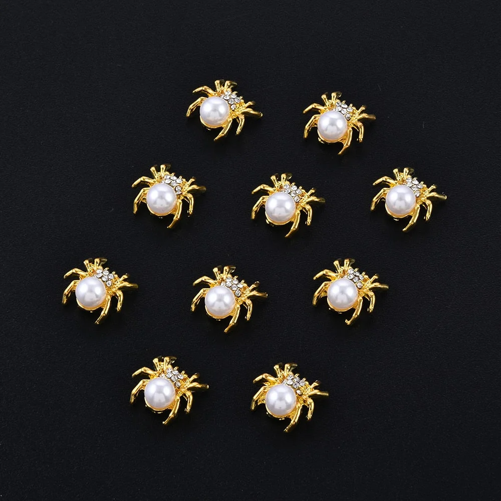 10 Pcs High Quality Glitter Full Drill Mouse Nial Art Decorations Alloy Rhinestones 3d Nail Jewelry Charms For Nails-Nail Inspo