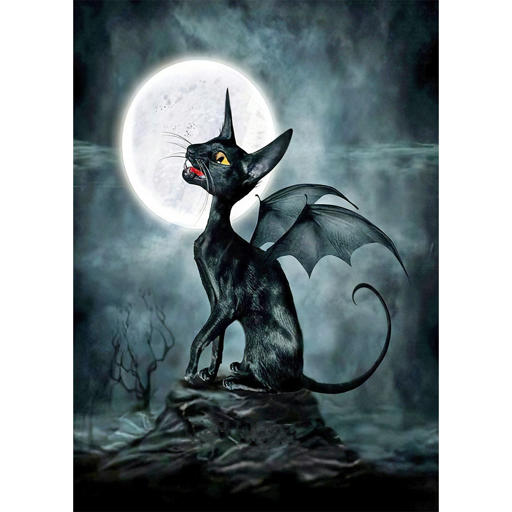 

Dark Cat - Round Drill Diamond Painting - 30*40CM, 501 Original