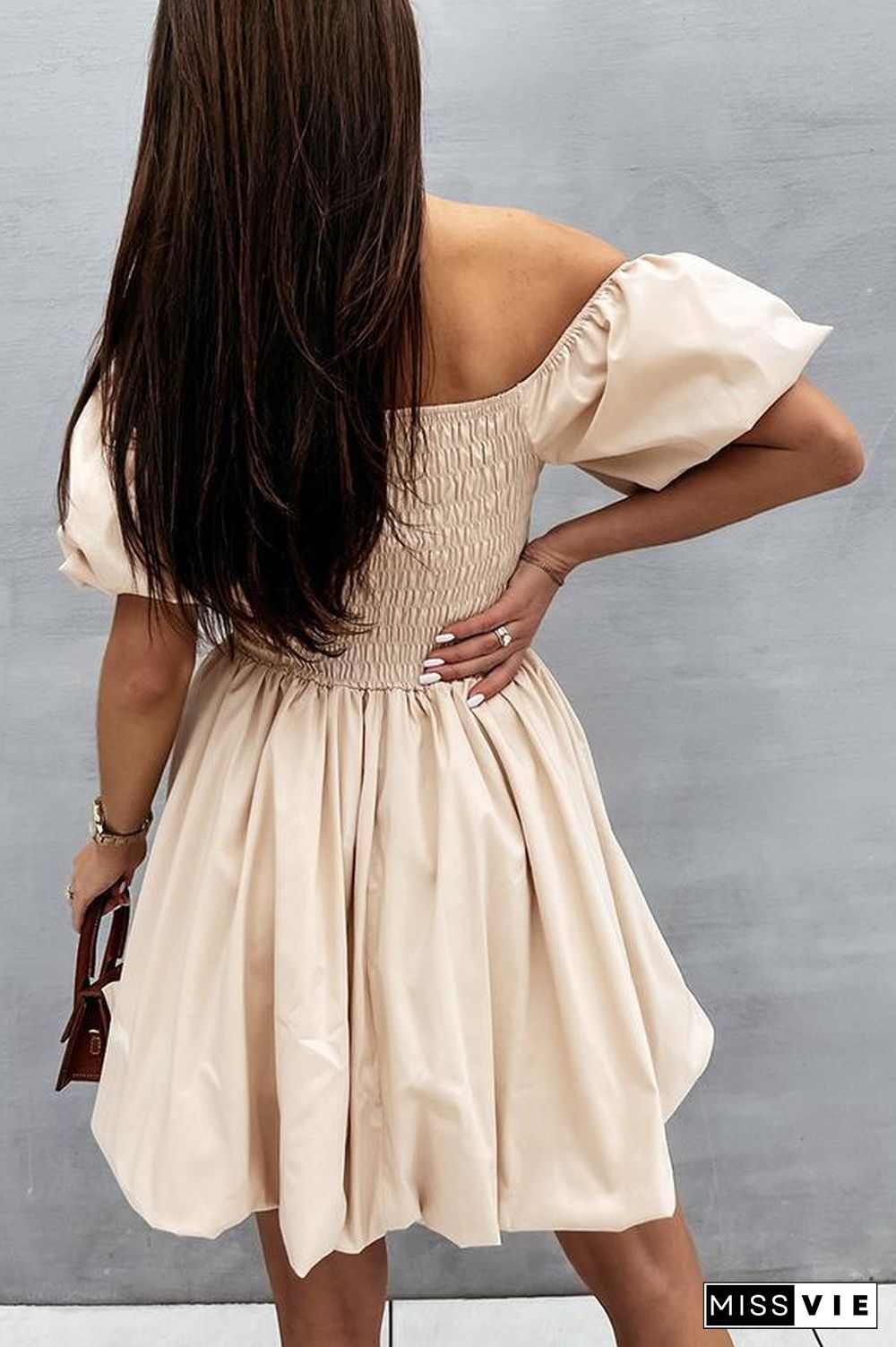 Puff Sleeve Mini Dress P14299