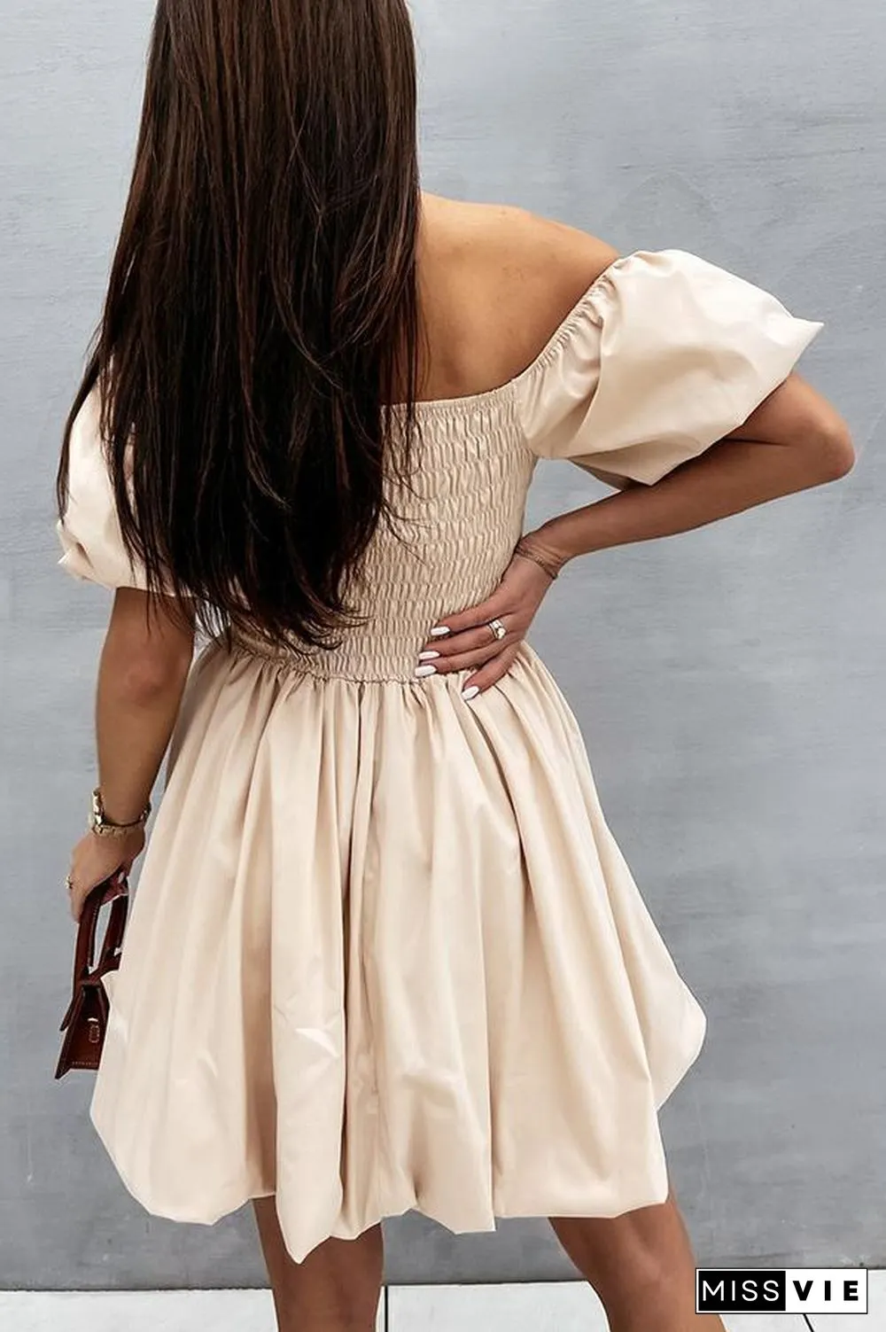 Puff Sleeve Mini Dress P14299