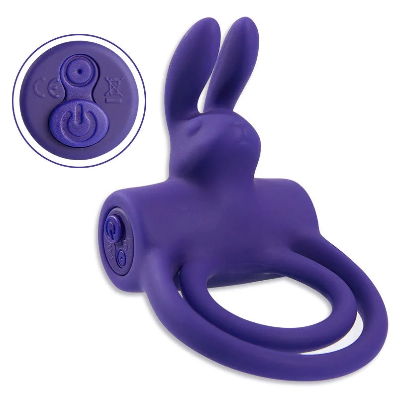 9 Vibrating Rabbit  Multi-Functional Cock Ring for Couple Play