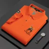 Solid color business embroidered polo shirt
