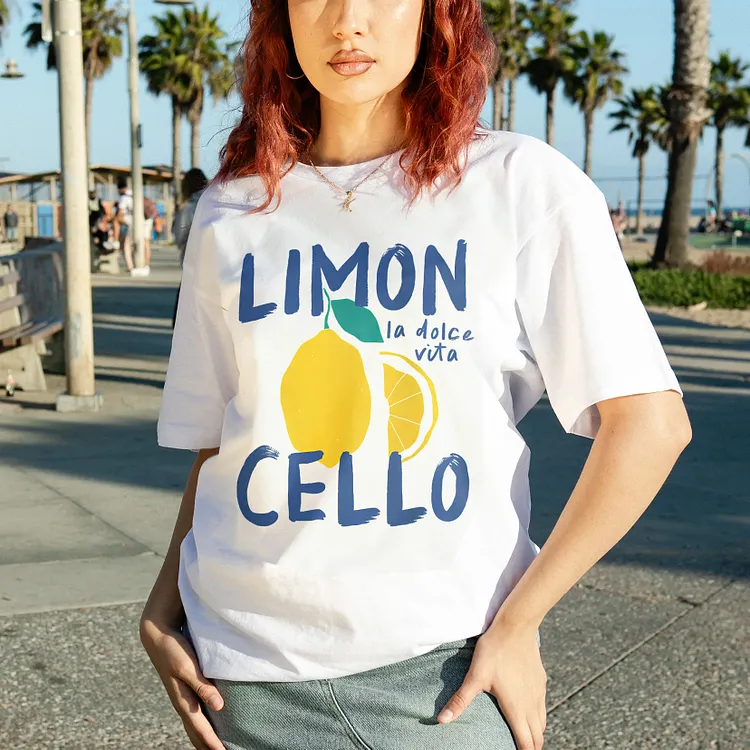 Limon La Dolce Vita Cello Printed Women's T-shirt