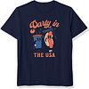 Party In The USA Printed Men's Short Sleeves T-Shirt