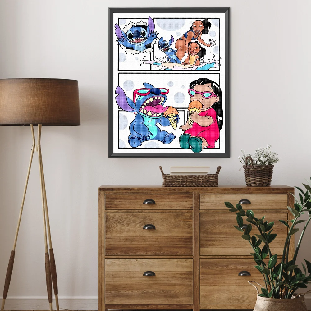 Full Round Diamond Painting 40*50cm - Stitch