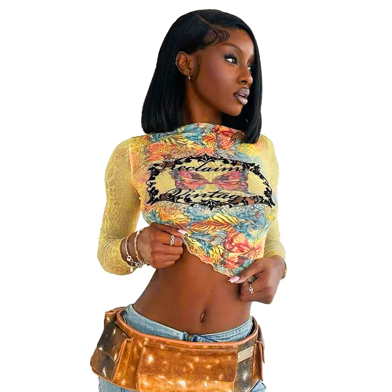 Uveng Uveng New Autumn Fashion Stylish Printed Long Sleeve T-Shirt Girl