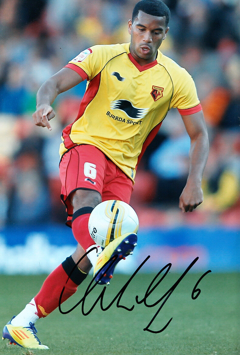 Watford F.C Adrian Mariappa Hand Signed 11/12 Photo Poster painting 12x8 1.