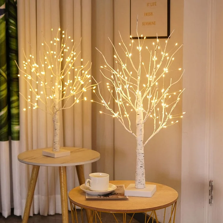 LED Lighted Birch Tree Table Lamp