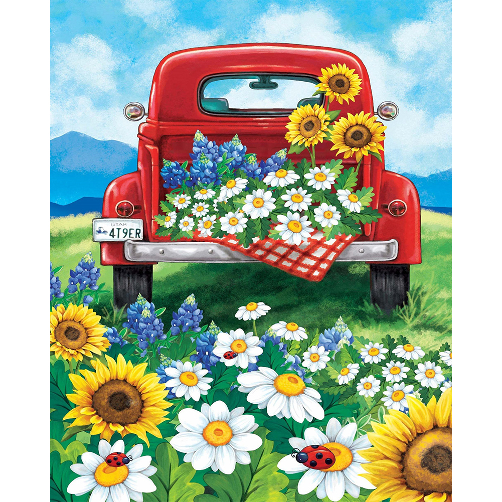 

Red Car - Round Drill Diamond Painting - 40*50CM, 501 Original