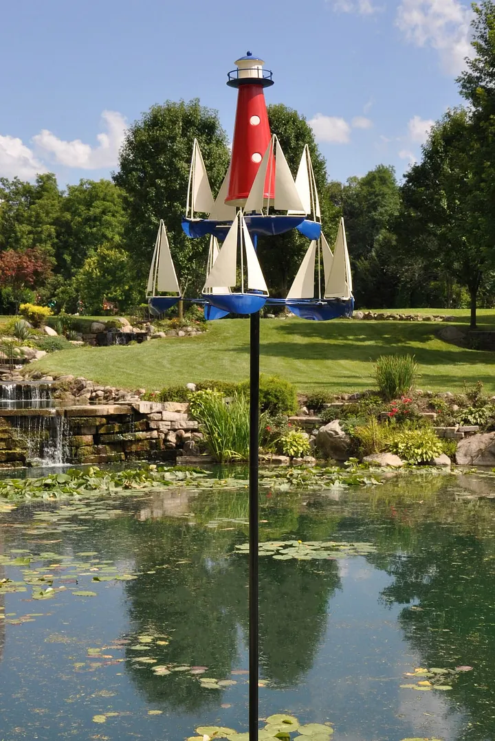 Nautical Kinetic Art Wind Sculpture image 2