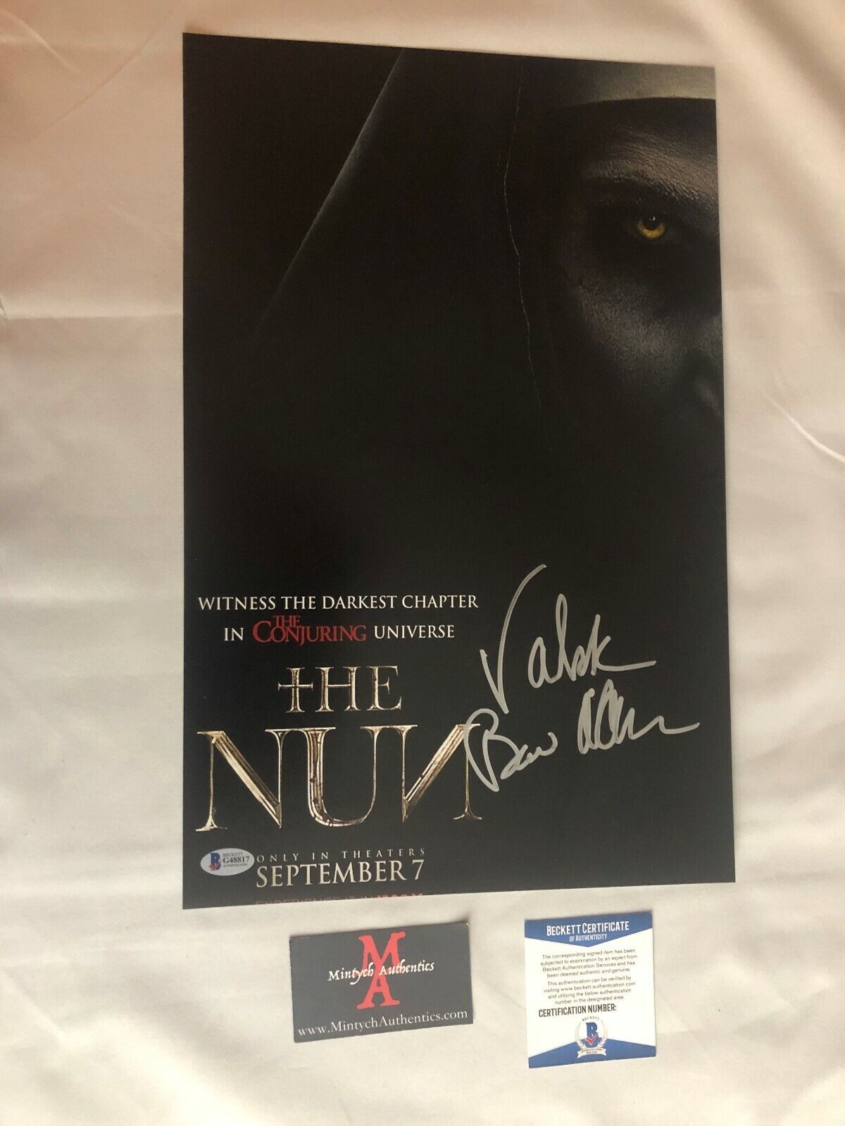 BONNIE AARONS THE NUN AUTO SIGNED 11x17 Photo Poster painting! VALAK! THE CONJURING BECKETT COA