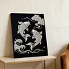Peinture DIY en perles koi pour d&eacute;coration int&eacute;rieure peinture d&rsquo;art perl&eacute; 30x40cm avec cadre