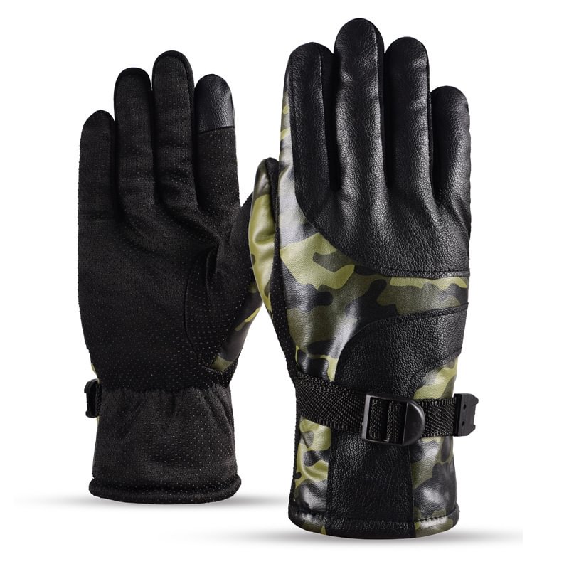 Men's Thickened Plus Velvet Warm And Windproof Gloves-Compassnice®
