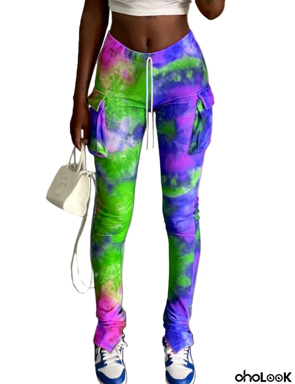 Casual Tie Dye Pocket Trousers