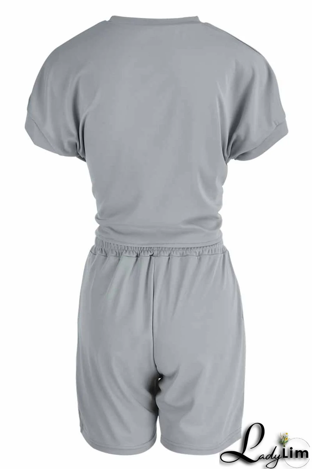 Black Fashion Casual Solid Bandage O Neck Short Sleeve Two Pieces