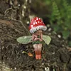 Mushroom Gnome Elf Ornaments Resin Miniature Fairy Figurine for Home Decorations