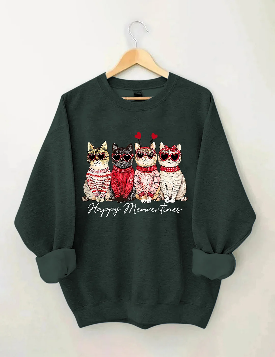 Valentine Cats Sweatshirt