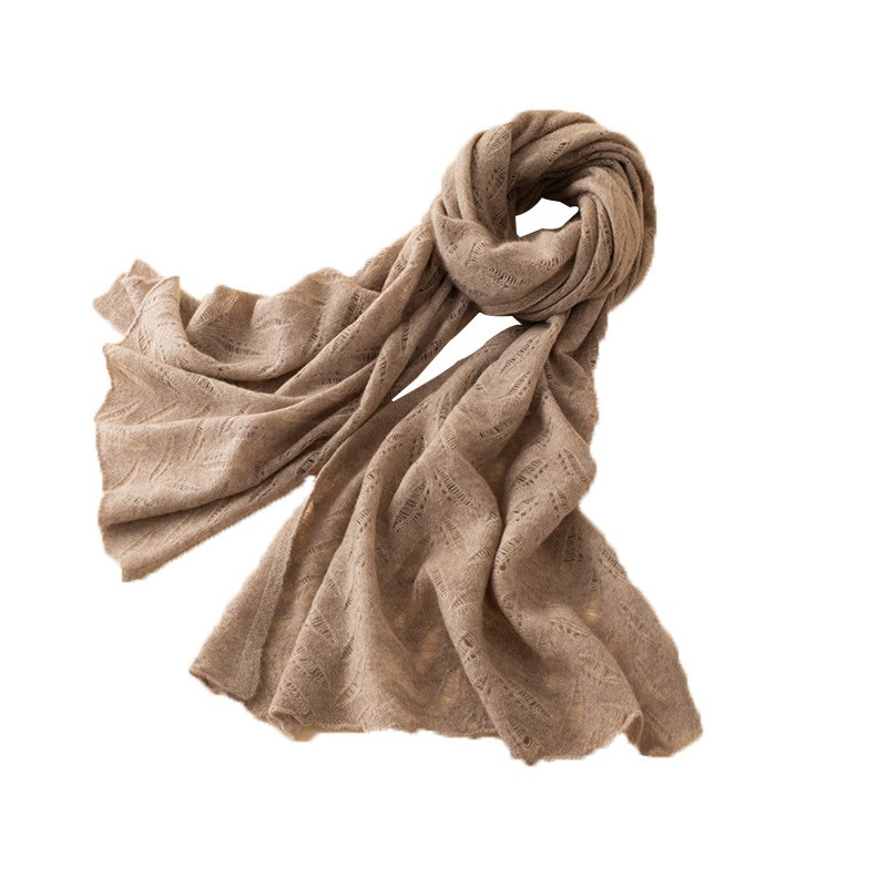 Hollow Out Long 100 Cashmere Scarf REAL SILK LIFE