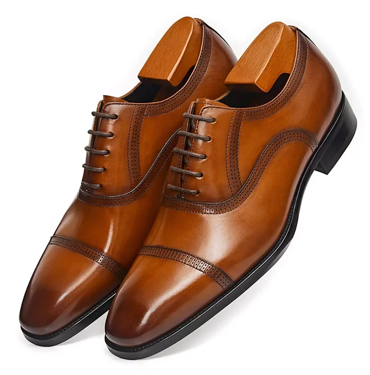 Men's Leather Oxford Dress Shoes - Handmade Luxury Footwear