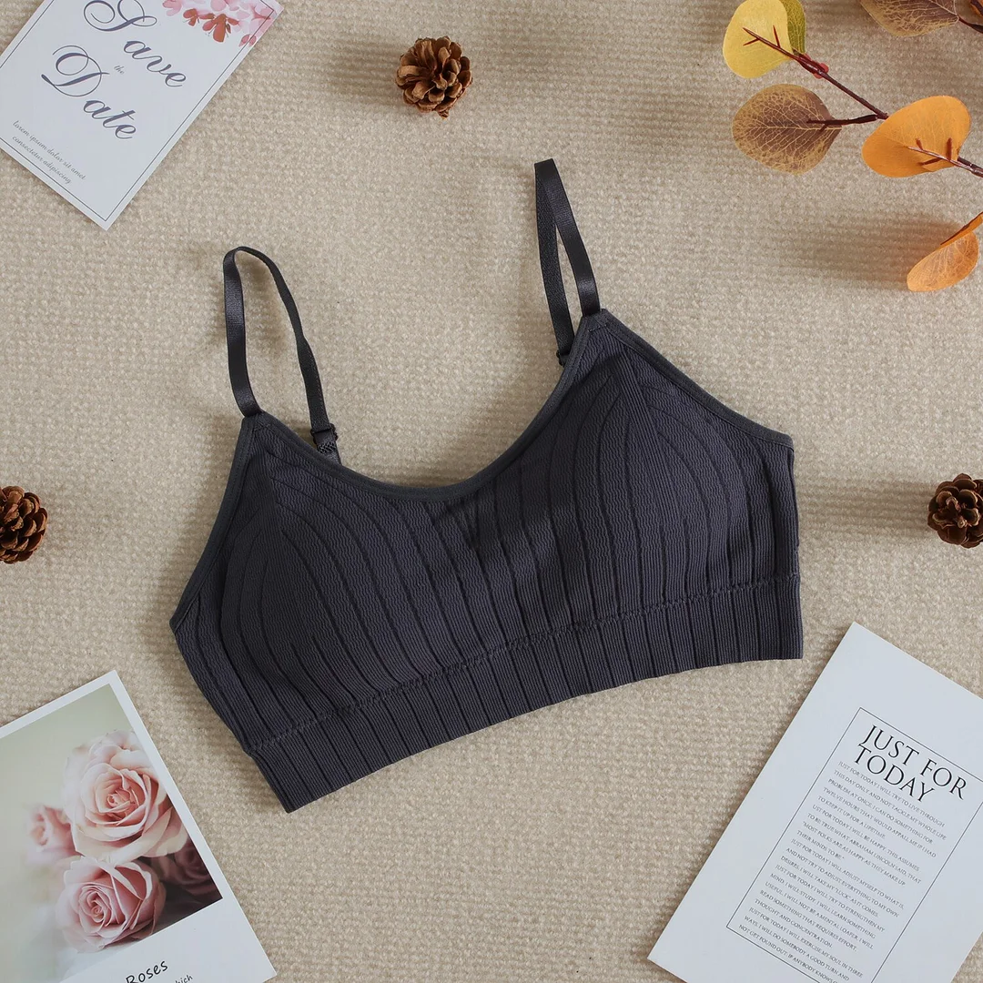 Billionm Seamless Tube Top Bra Women Sexy Striped Bralette Lingerie Female Wireelss Underwear A B CUP