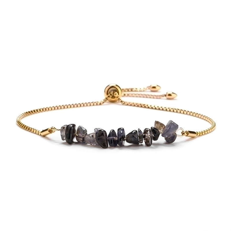 Casual Irregular Stainless Steel Natural Stone Bracelets In Bulk