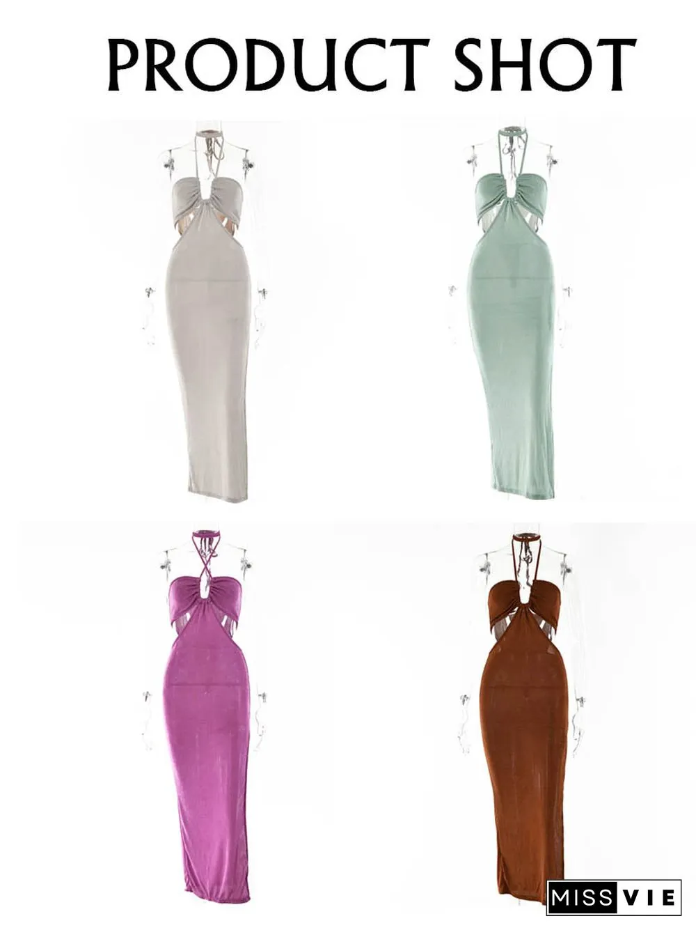 Sleeveless Backless Strap Long Maxi Dress