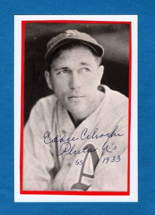 1933 EDDIE CIHOCKI-PHILADELPHIA A'S AUTOGRAPHED Photo Poster painting-(d.1987)