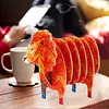 Lion 5D DIY-Tiermuster-Diamantmaler-Untersetzer mit Halter f&uuml;r zu Hause