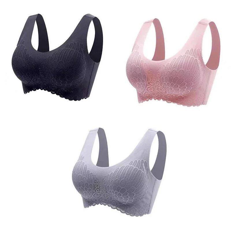 Billionm pcs/lot Women Latex Bra Seamless Bras For Women Underwear Push Up No Trace Bralette With Pad Vest Comfort Top Sport Bra