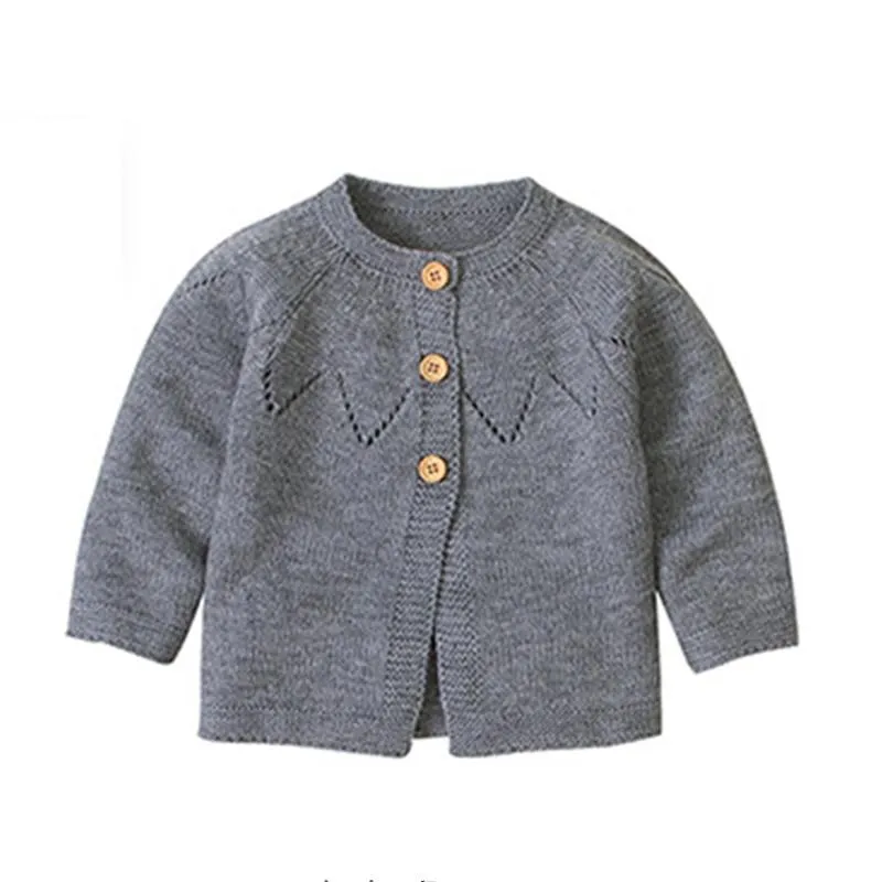 New 2020 Spring Autumn Baby Boys Girls Pure Color Knit Jacket + Hat Infant Kids Boy Girl Long Sleeve Cardigan Coat Clothing