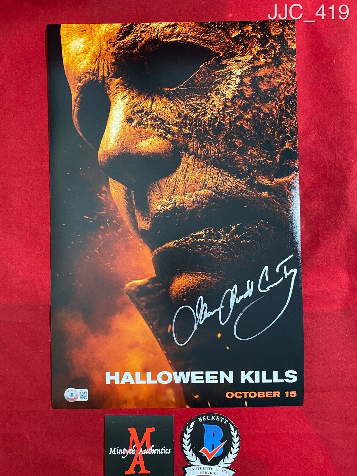 JAMES JUDE COURTNEY SIGNED 11x17 Photo Poster painting! HALLOWEEN KILLS! MICHAEL MYERS! BECKETT!