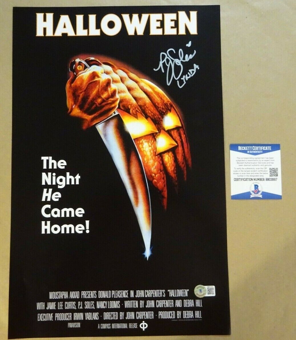 Autographed P.J. SOLES Signed HALLOWEEN Poster 11x17