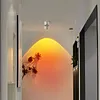 Sunset Lamp Ceiling Spotlgiht Lighting Surface Mount Entryway Photo Painting Wall Sconces Angle Adjustable Red Halo Rotatable Ceiling Lamps for Bedroom Living Room Decor