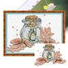 Totoro Bottle Partial Stamped Cross Stitch 14CT 2-Strand 33x26cm Backstitch