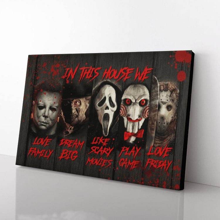 Horror Movies Characters Canvas Wall Art