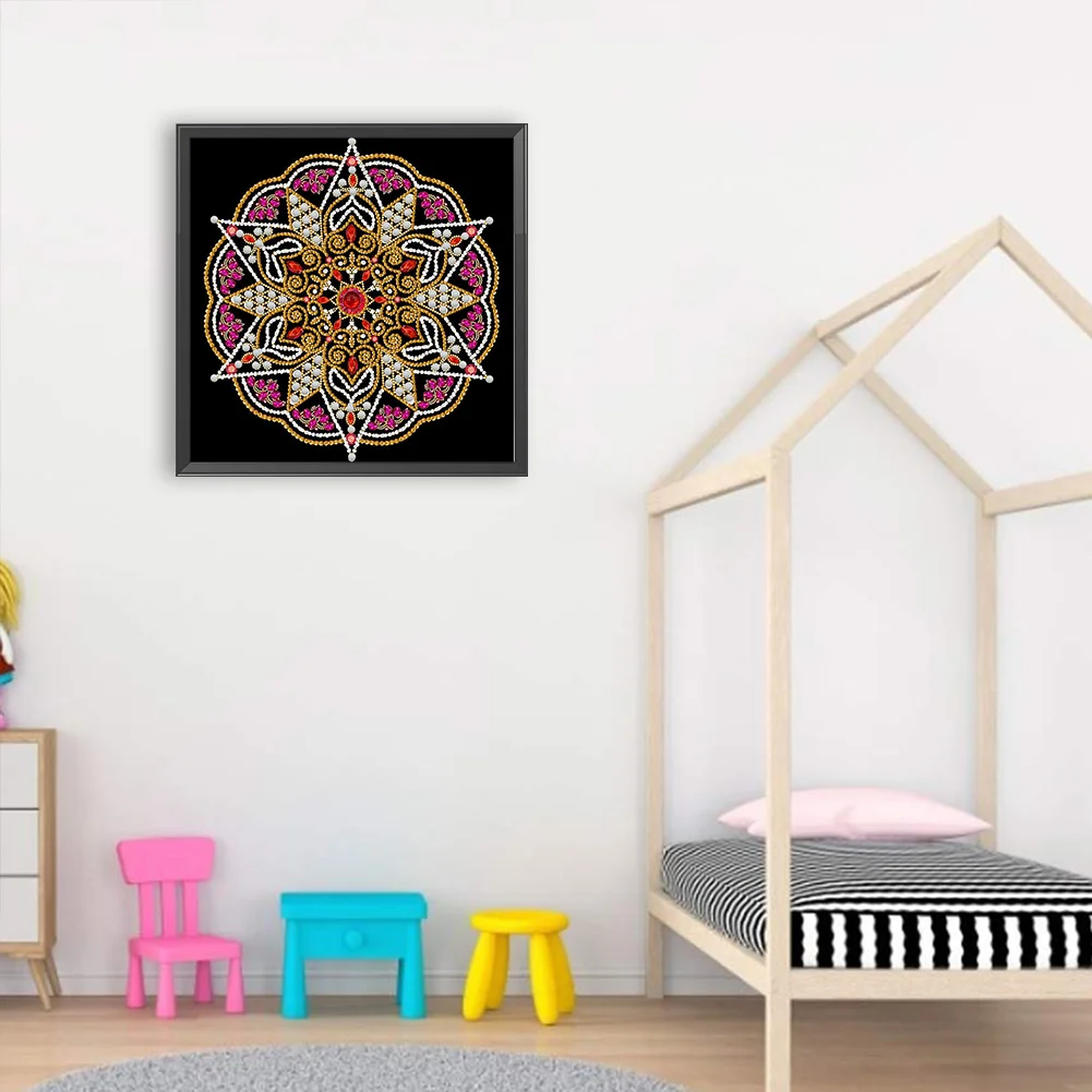 Diamond Painting - Partial Special Shaped Drill - Mandala(Canvas|30*30cm)