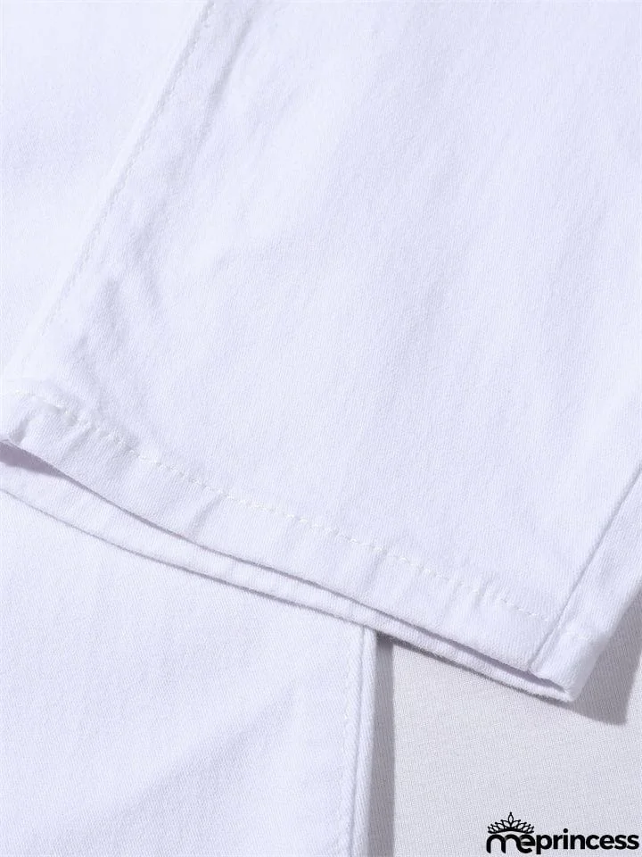 Men's Slim Trendy Solid Color Denim Overalls Jumpsuits